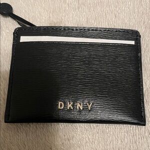 DKNY Textured Black Card Holder